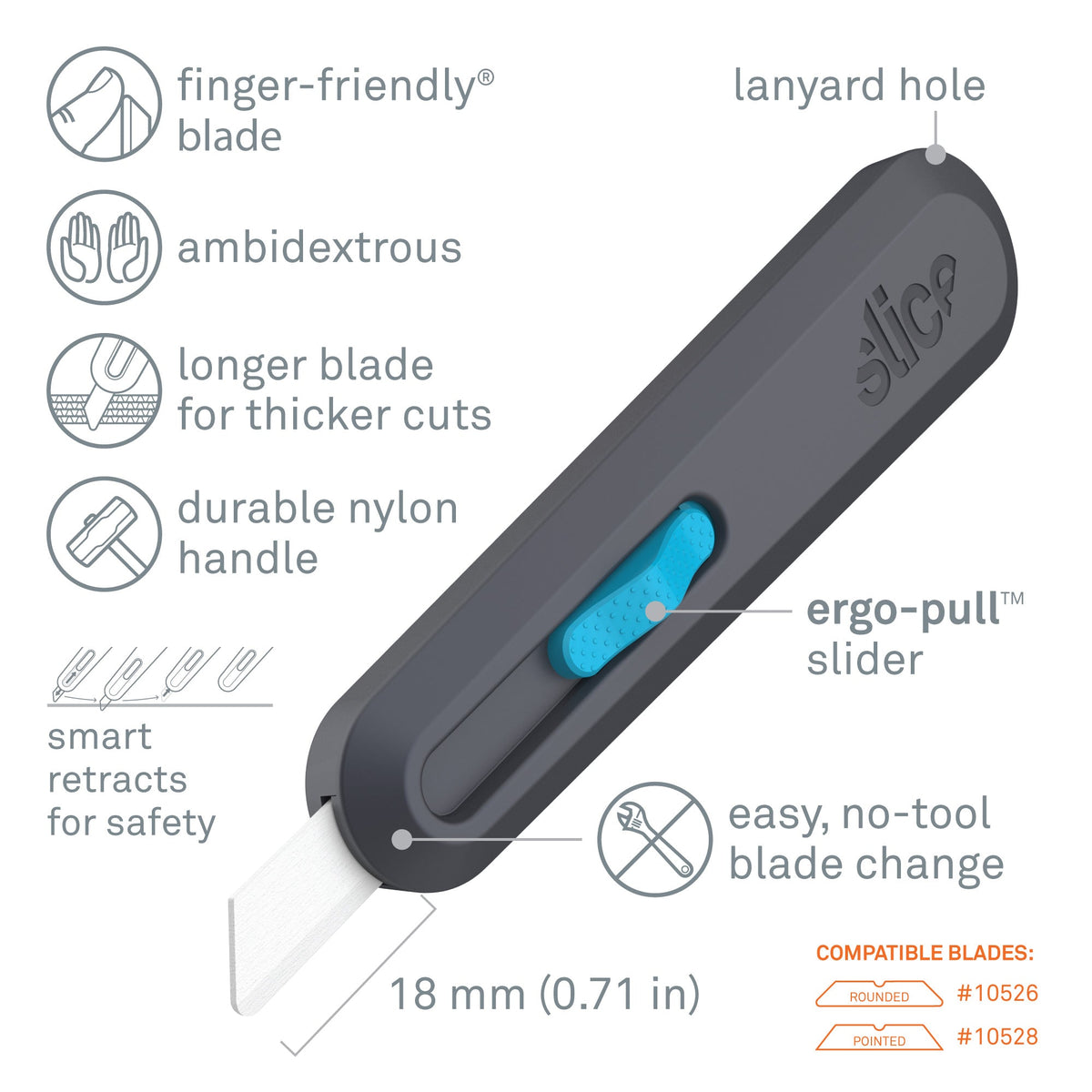 Slice 10558 Smart-Retracting Utility Knife