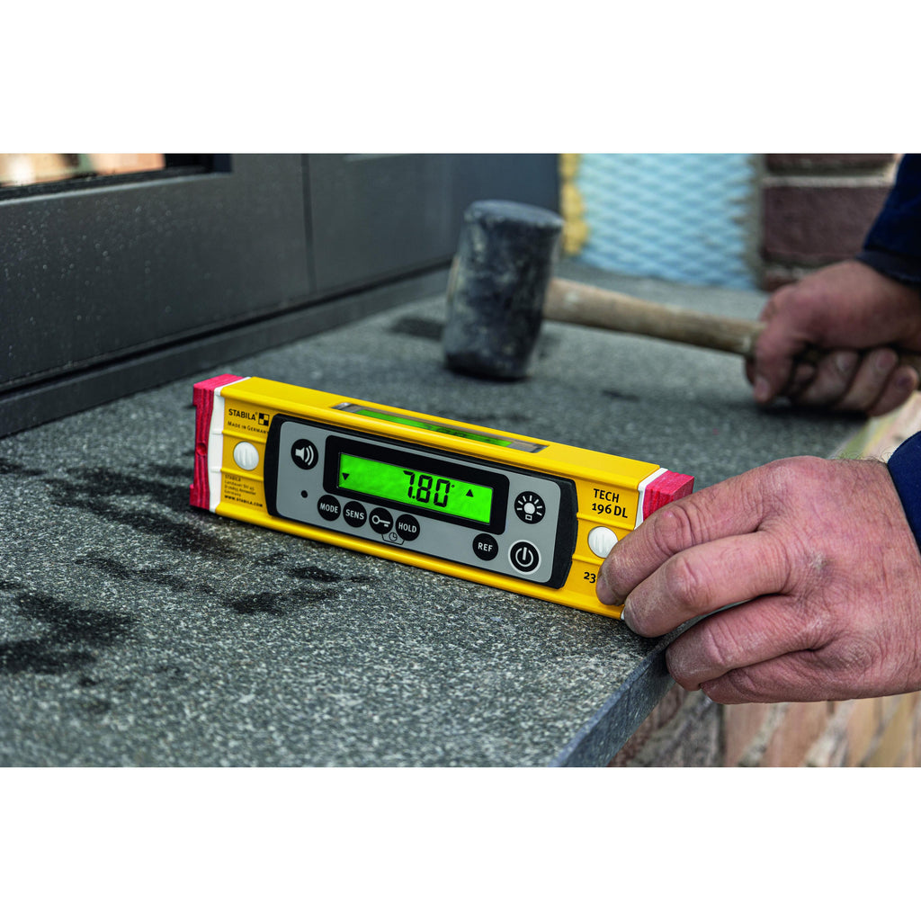 Stabila TECH 196 DL digital level measuring falls and gradients
