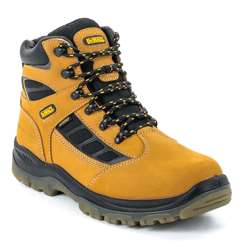 DeWalt Harwich waterproof safety boot with work socks for site investigation