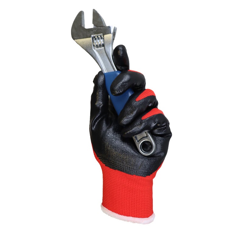 Portwest A310 Flexo Grip Nitrile Gloves – Red/Black (Pack of 10 Pairs)