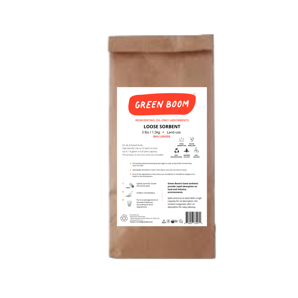 Green Boom Oil-Only Loose Absorbent – Small (Pack of 6)
