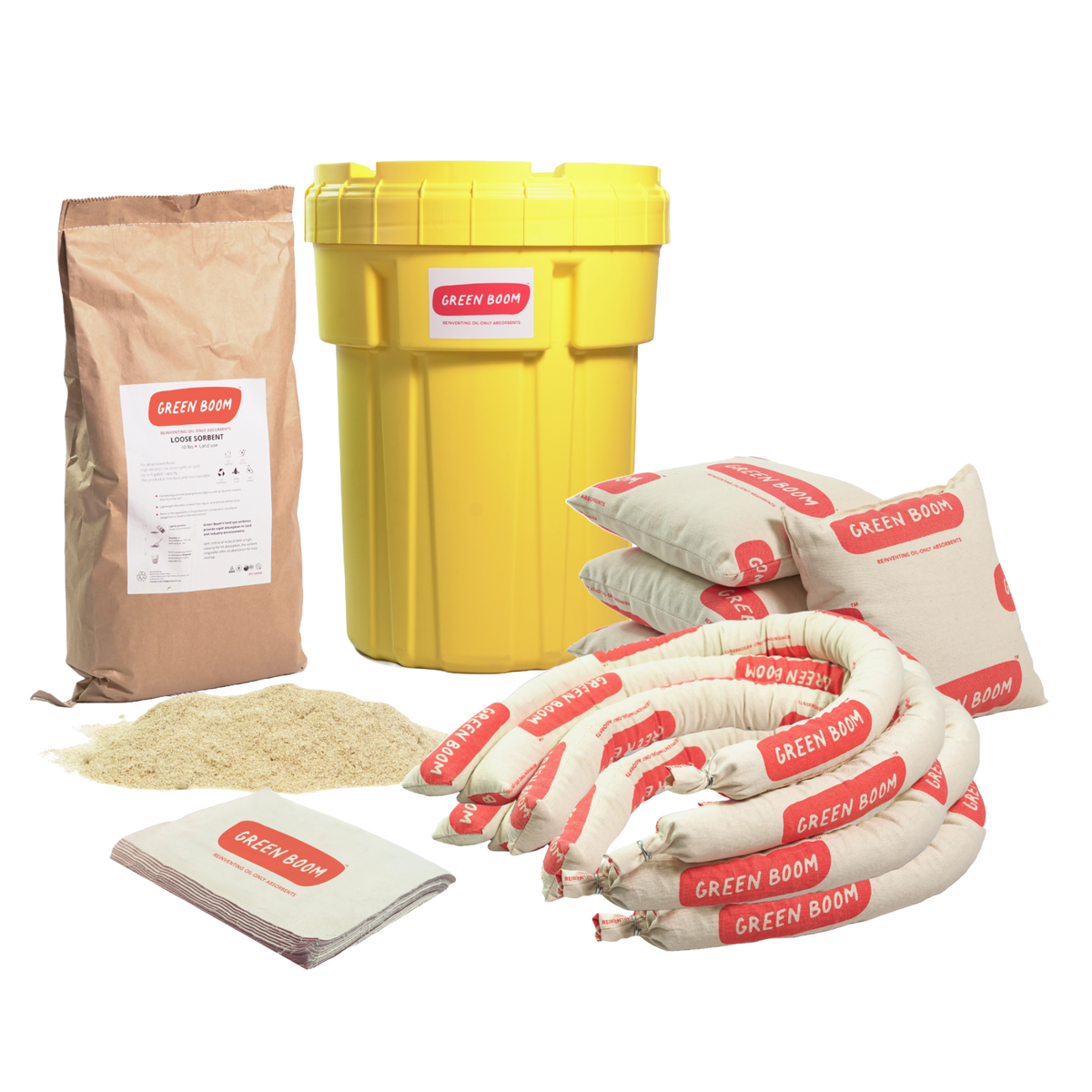 Green Boom Oil-Only Industrial Spill Kit – Small (65L Absorbency)
