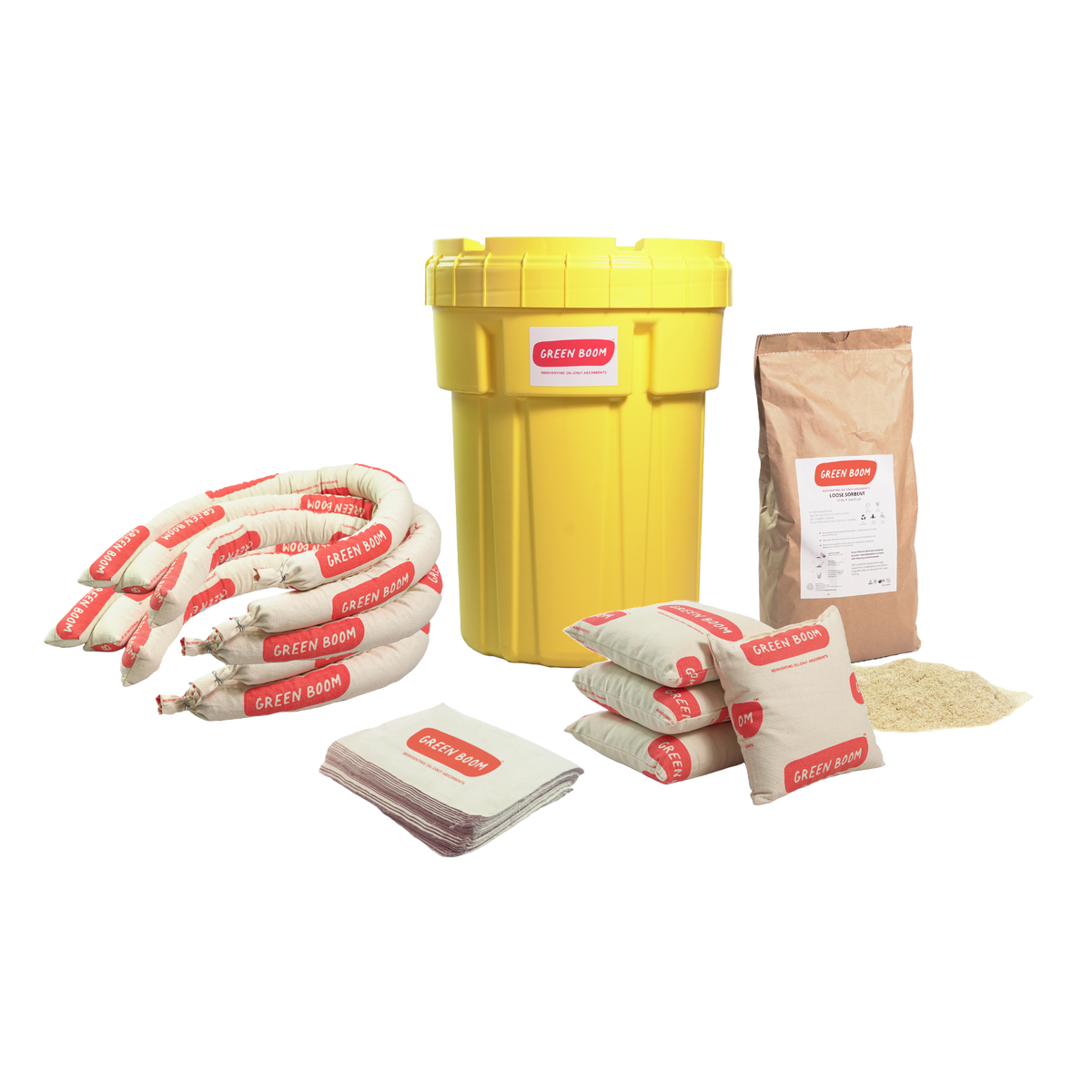 Green Boom Oil-Only Industrial Spill Kit – Medium (215L Absorbency)