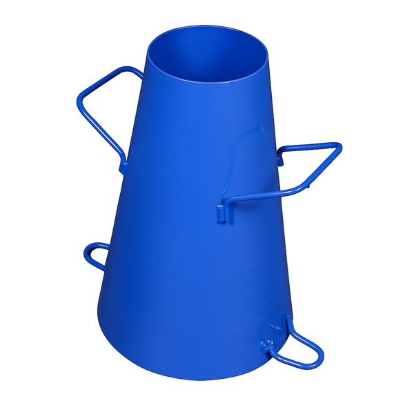 BS 1881 concrete slump cone test set with base, rod, funnel and rule