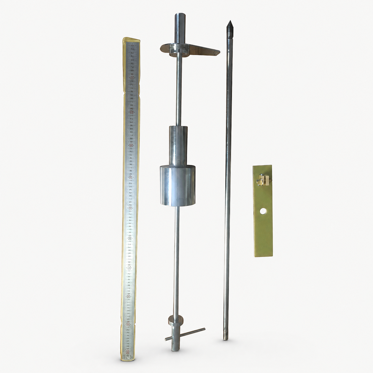 10kg Dynamic Cone Penetration test kit with hammer, rods, cone and measuring scale
