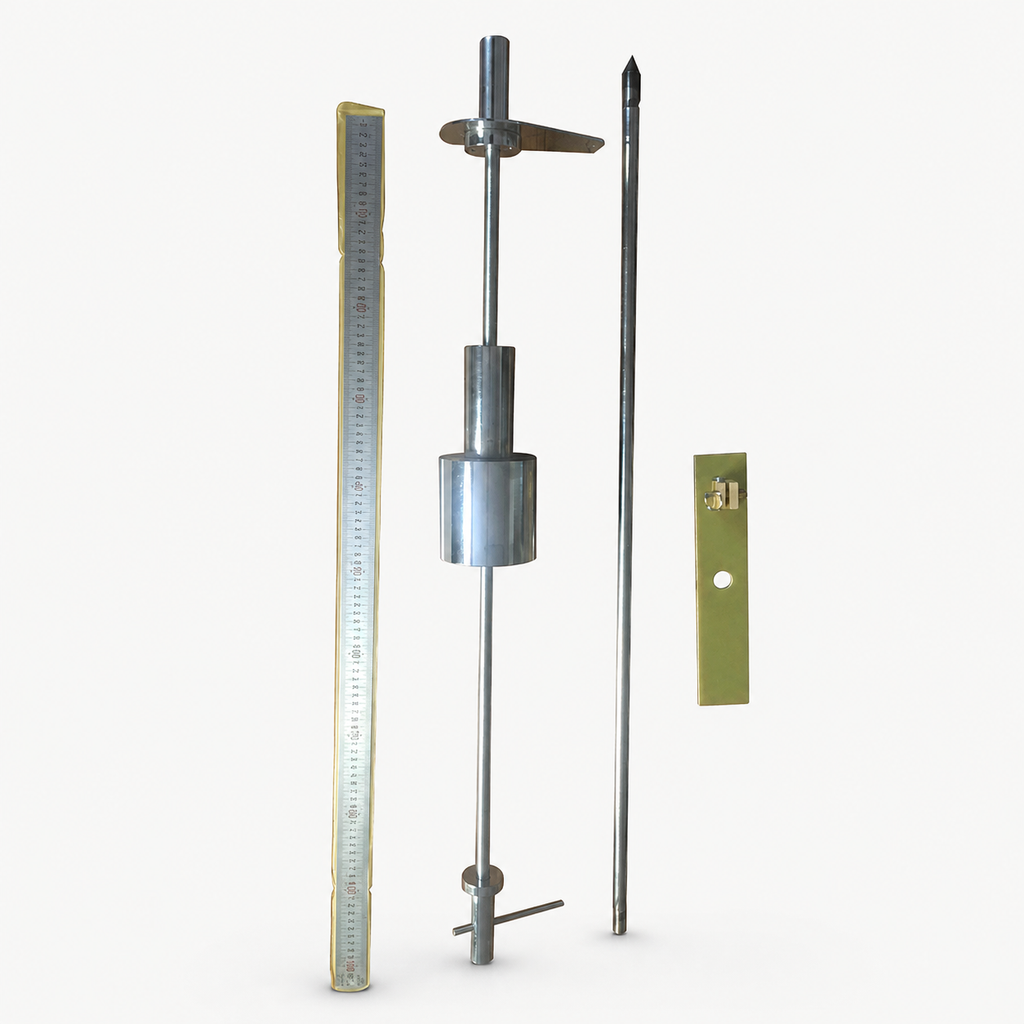 8kg Dynamic Cone Penetration test kit with hammer, rods, cone and measuring scale