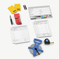 Ground Investigation Field Kit with log books, photo board and measuring equipment