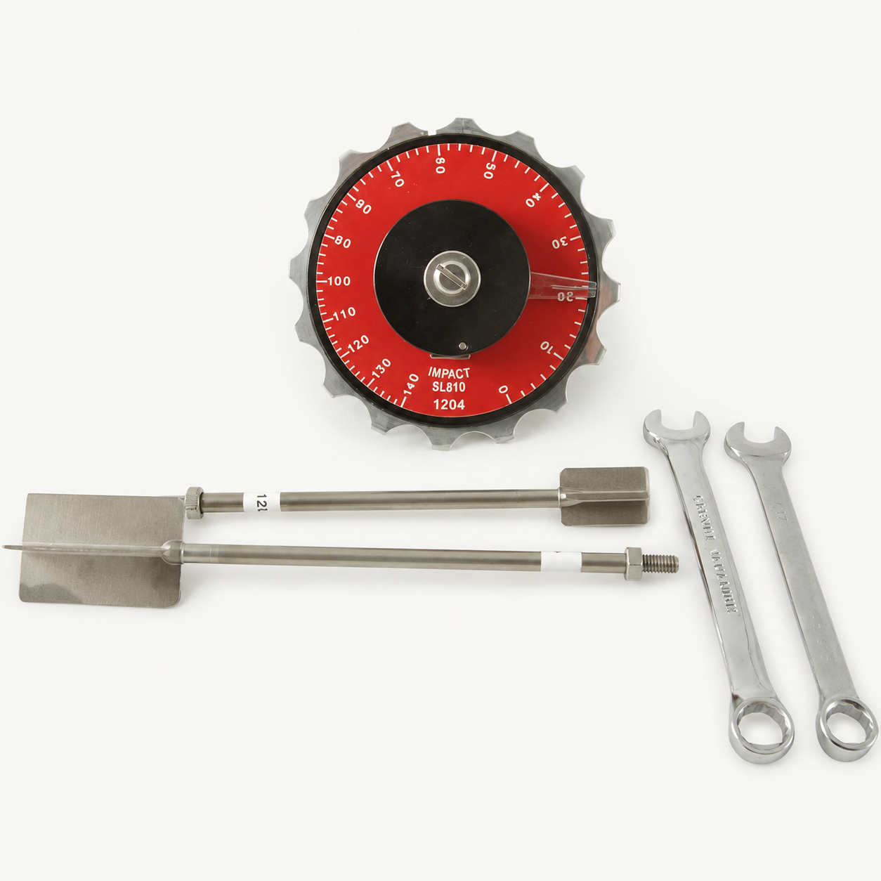 Hand Vane Tester kit with dial, vanes and spanners