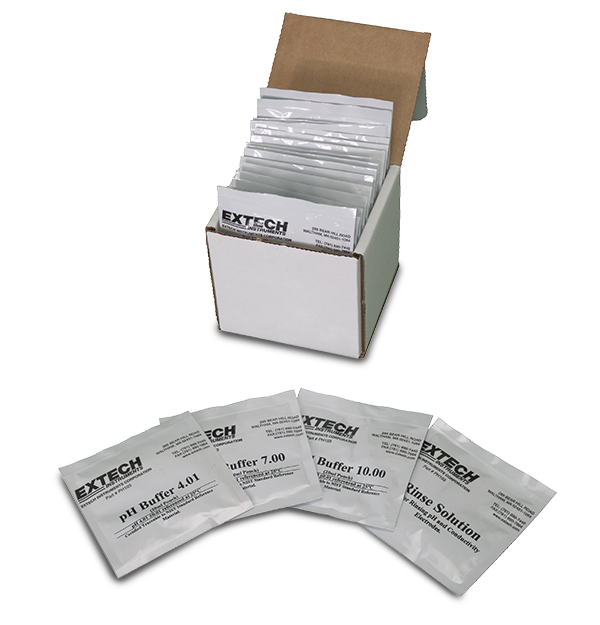 Extech PH103 pH Buffer and Rinse Pouch Kit