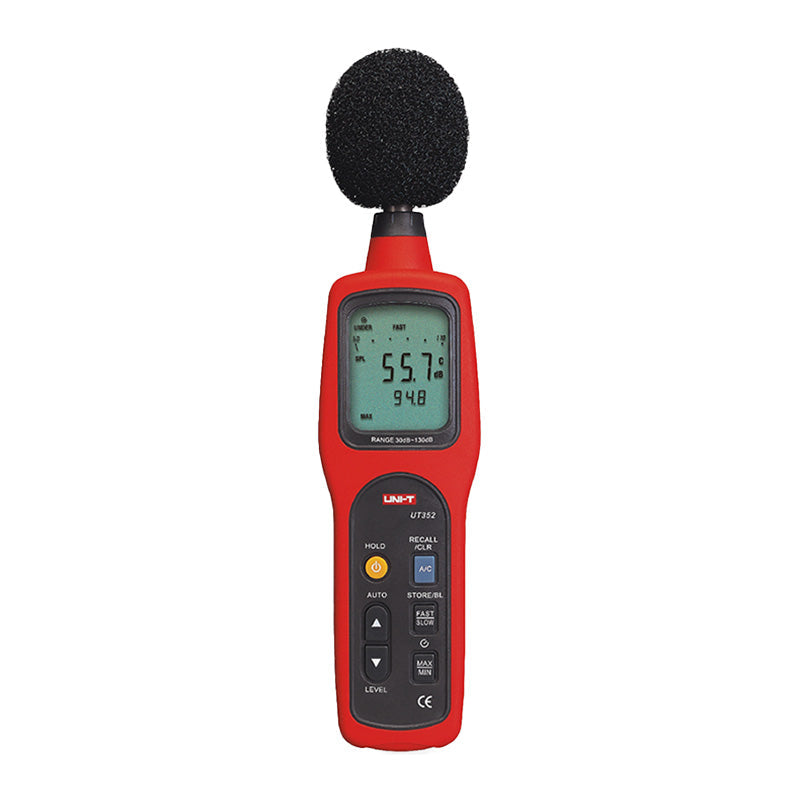 UNI-T UT352 Type 2 Sound Level Meter on white background